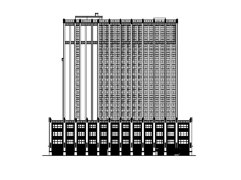 [福建]高层框架结构塔式酒店建筑施工图