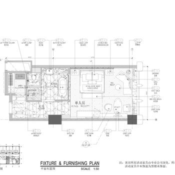 CCD--南通苏建希尔顿酒店客房|CAD施工图