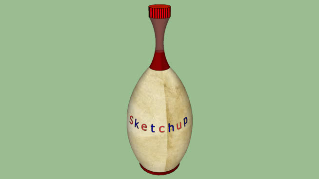 SketchUp瓶子-SketchUp 7.1。 船桨 木勺 沙球 球拍 棒球