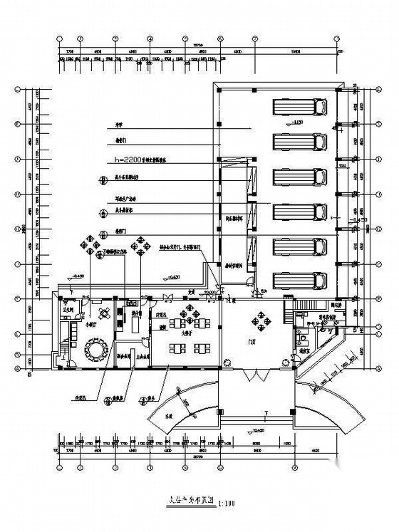 消防站办公大楼室内装饰施工图(装饰.水.电)