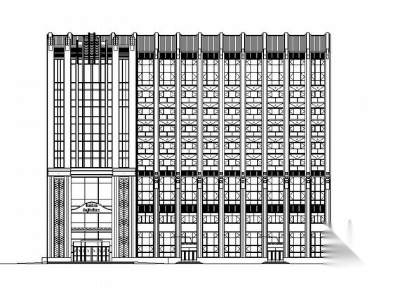 [哈尔滨]9层现代风格商务酒店建筑设计施工图（2016最新...