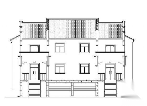 [皖南风格]并联式新农村住宅方案带效果图 自建房