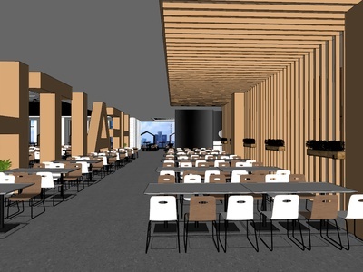 现代学校食堂 职工餐厅 员工餐馆