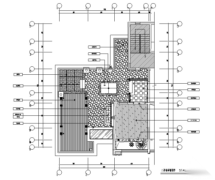 [辽宁]蓝白基调浪漫住宅空间设计施工图（附效果图） 平层