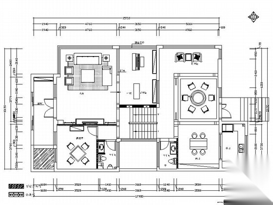 [江阴]花园会馆别墅区豪华欧式三层别墅装修施工图