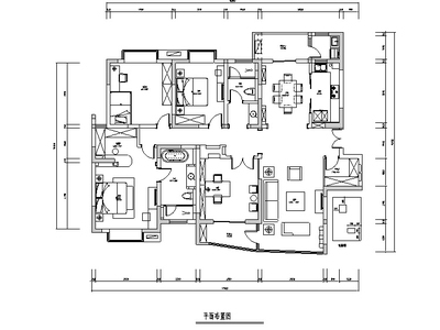 [江苏]欧式田园风160平米平层公寓设计施工图