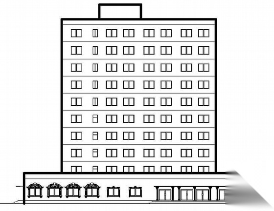 某财贸金融大厦建筑施工图包括设计论文（毕业设计）