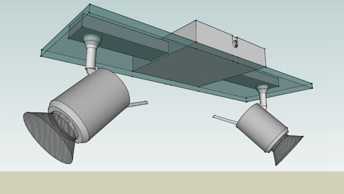 筒灯射灯 草图大师模型