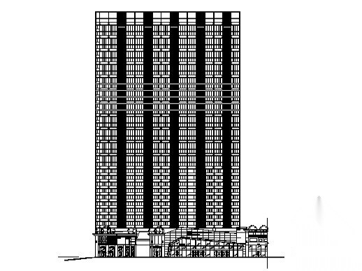 某环球商务中心区（城市综合体）4号公寓楼建筑方案