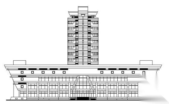 某十二层法院办公楼建筑方案图