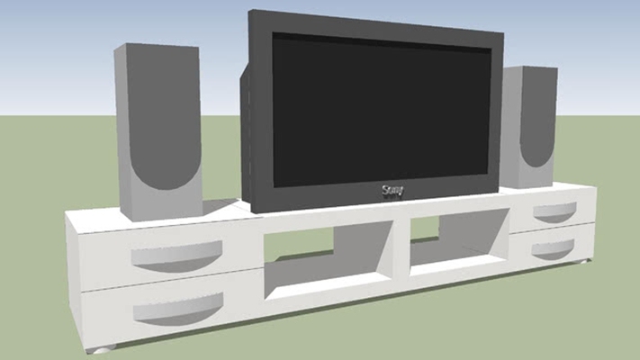 电视 草图大师模型