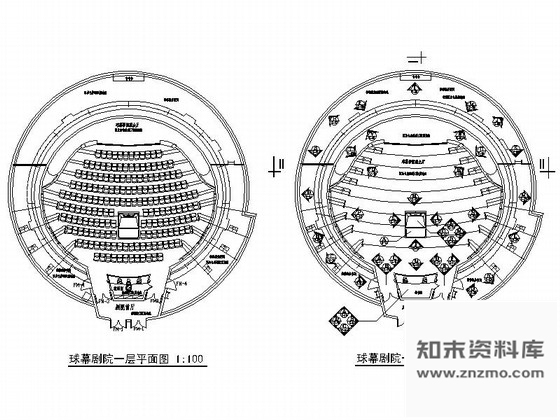 施工图深圳独特现代少年文化活动中心球幕影院装修竣工图含实景及实景视频