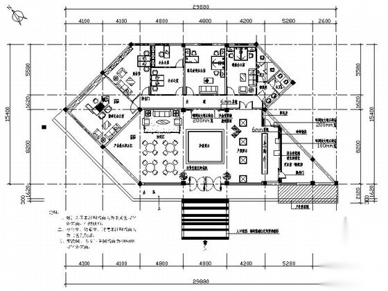 [安徽]滨湖小区现代高档售楼处室内装修施工图（含效果）