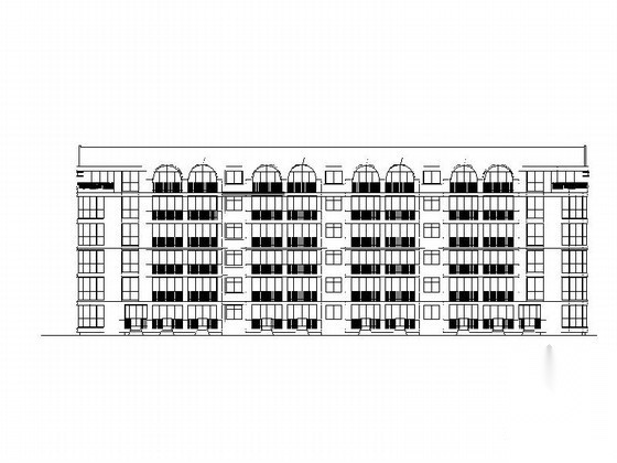 某阳光海岸住宅区六层公寓建筑施工图