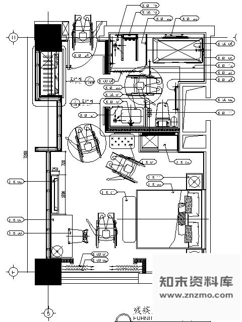 施工图酒店残疾人客房施工图