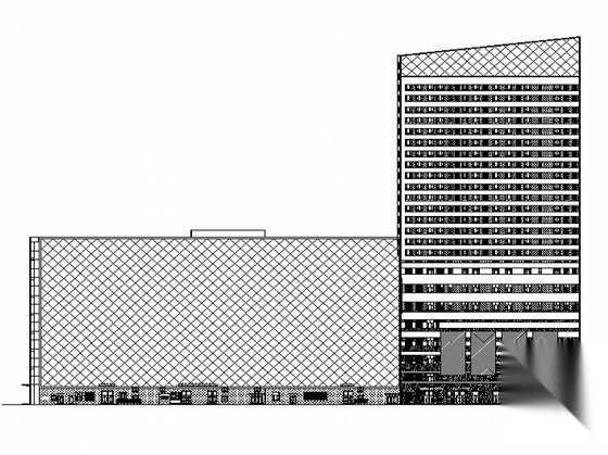 某现代豪华住宅家园（广场C座）底商住宅楼建筑施工图（...