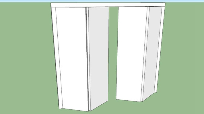 折叠门 草图大师模型