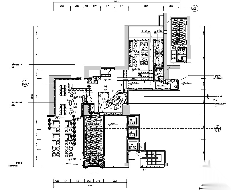 国际顶级大师设计红酒会所空间设计施工图（附效果图）