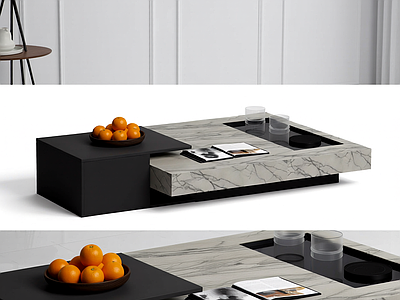 大理石茶几组合