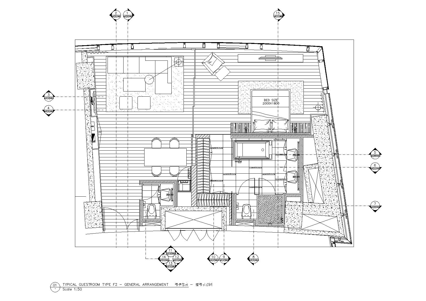 [北京]Benoy贝诺-北京东隅酒店设计方案+施工图(客房及电... 客房