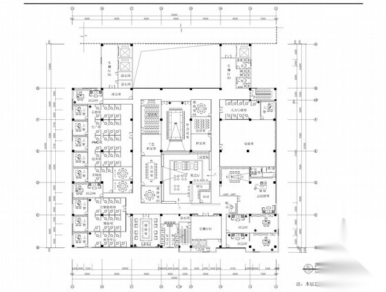 [福建]某国有设计院设计大型现代风格办公空间施工图（含...