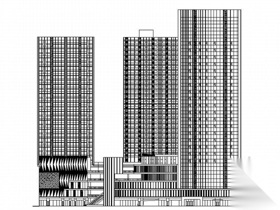 [石家庄]某国际财富中心建筑扩初图