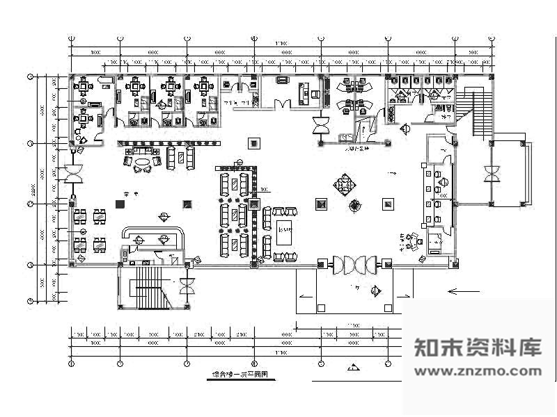 施工图某知名大酒店大厅装修图
