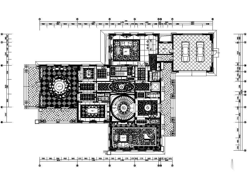 知名楼盘三层豪华别墅施工图（含实景）