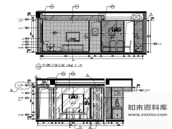 图块/节点样板房客餐厅立面图