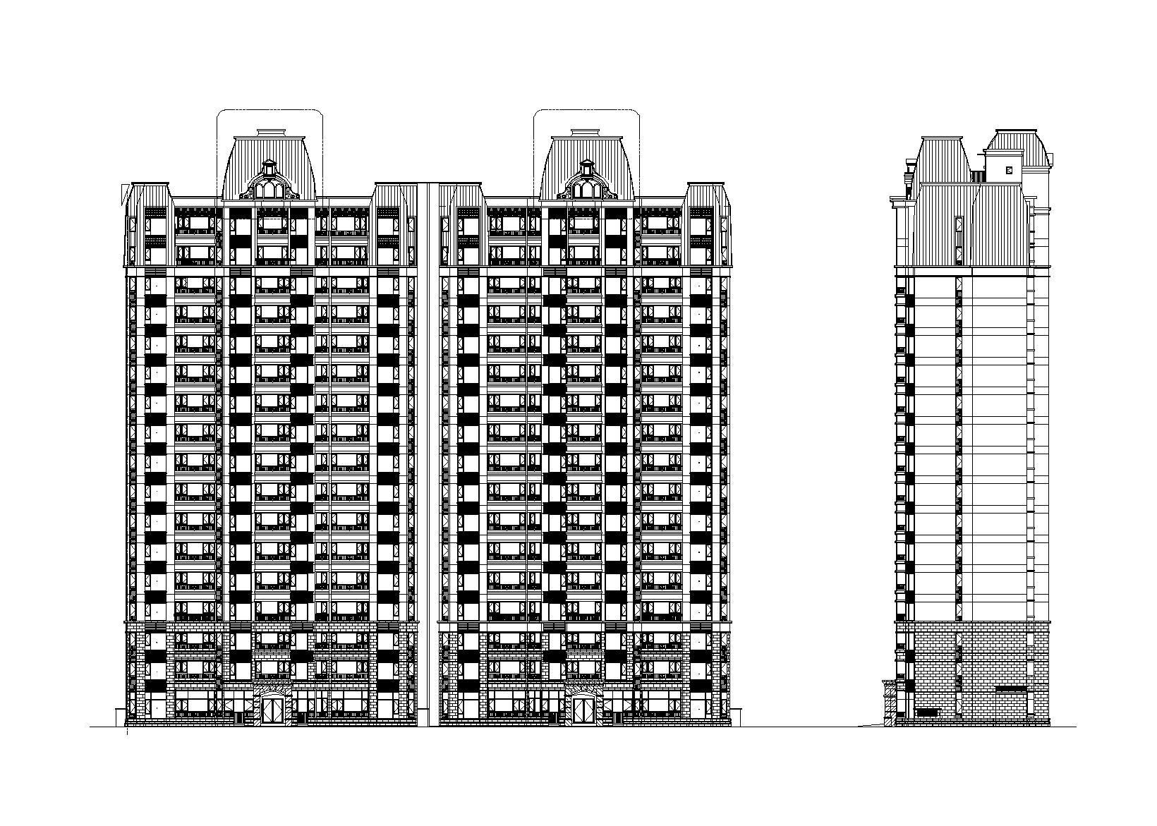 一线地产公司高层住宅楼设计建筑施工图