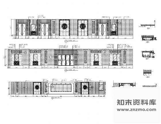 图块/节点大宴会厅装饰墙详图 墙面通用节点