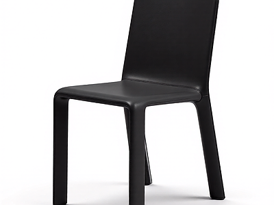 黑色皮质餐椅