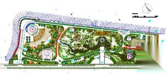 山峡工程截流纪念园景观植物配置图