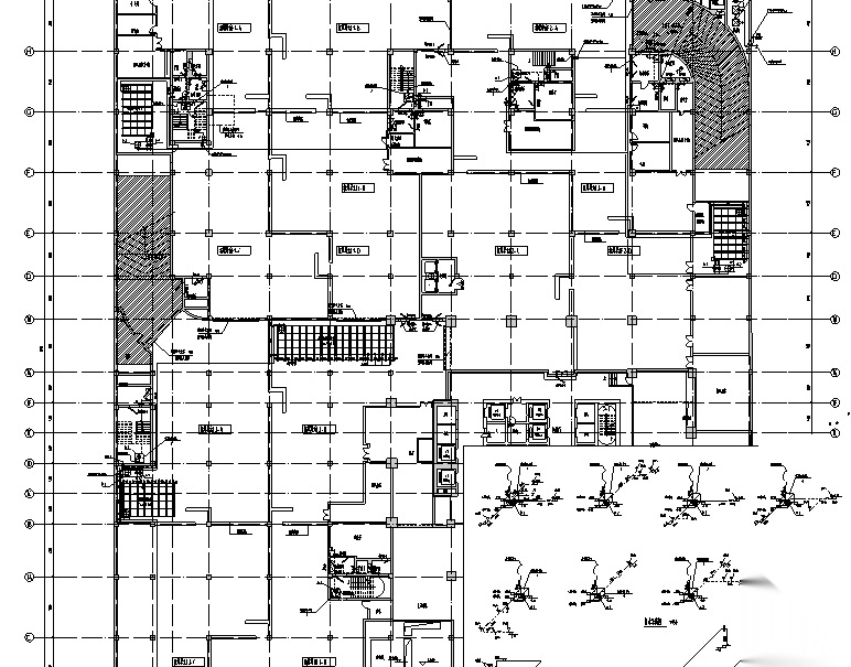 南通国贸商业建筑给排水系统施工图（CAD） 给排水图