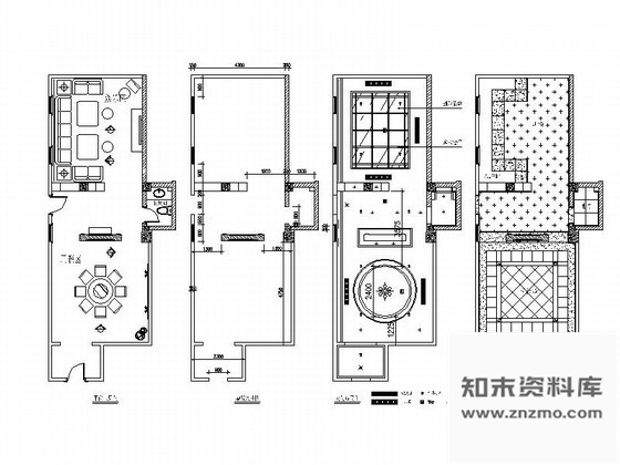 图块/节点会所某包厢立面图2