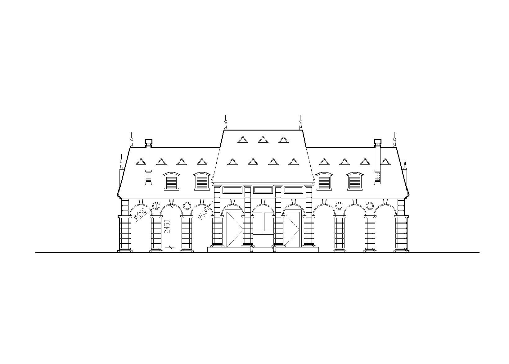 天都城公共厕所建筑施工图（CAD）