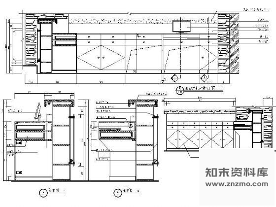 图块/节点西餐厅柜台详图 柜类 家具节点详图