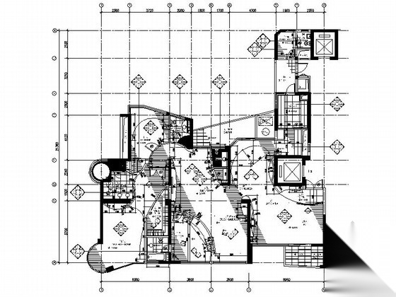 [杭州]名师豪宅样板房室内装修CAD施工图（含实景图） 别墅