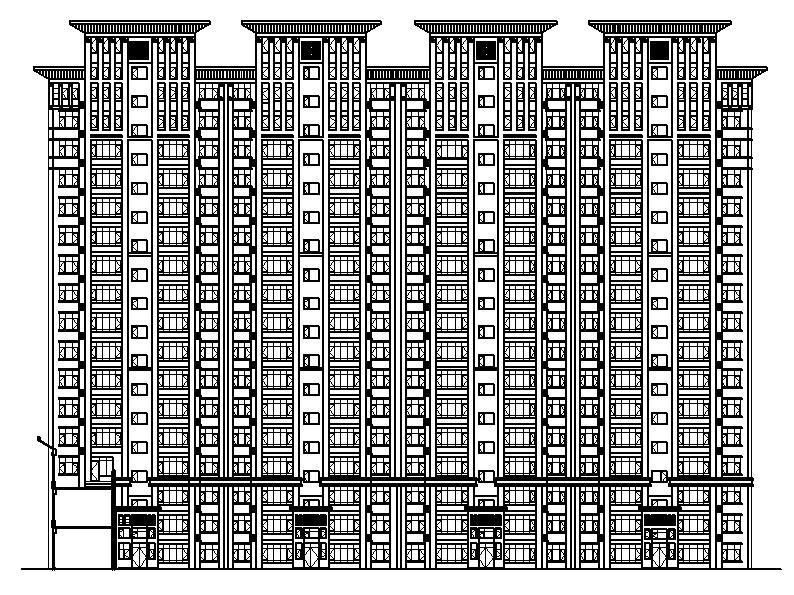 [宁夏]高层框剪结构石材外墙商住楼建筑施工图