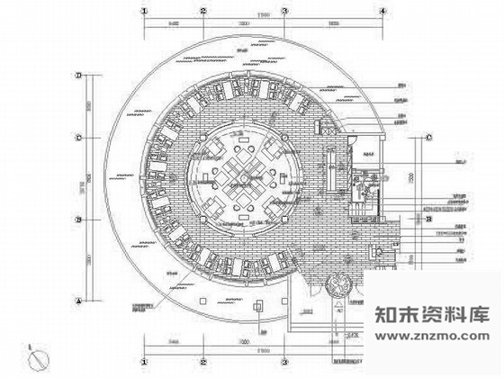 图块/节点圆型餐饮大厅装修详图