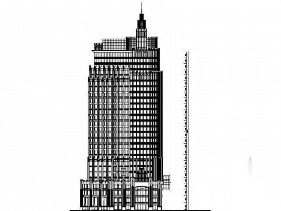 [浙江]27层现代风格商业办公楼建筑设计施工图（知名设计...