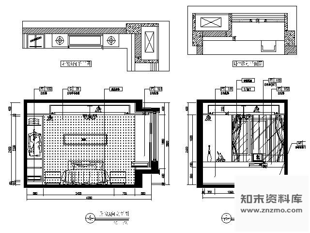 图块/节点现代装修卧室立面图