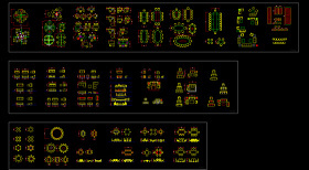 桌椅立面CAD