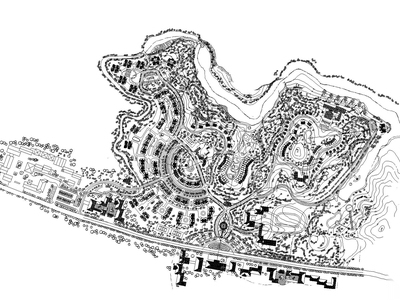 [重庆]水天花园高端综合住宅小区规划设计方案图（清华）