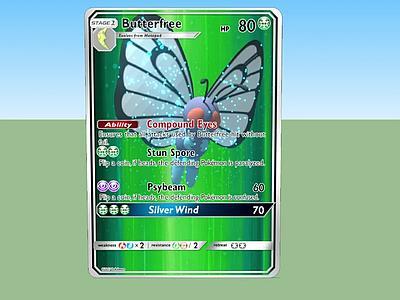 口袋妖怪牌Butterfree hp 80