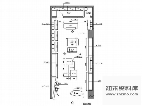 施工图现代时尚高端服装品牌旗舰店室内装修图含效果
