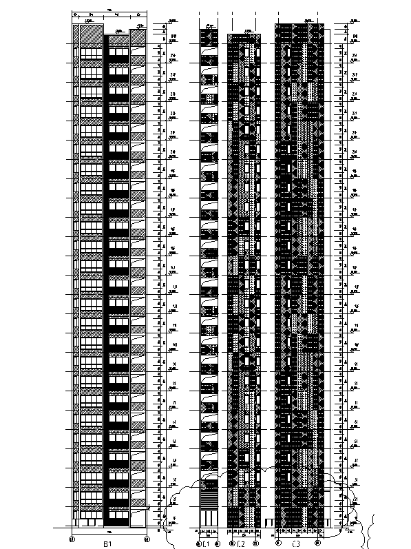 [广州]高层塔式住宅建筑招标图纸（含全专业）