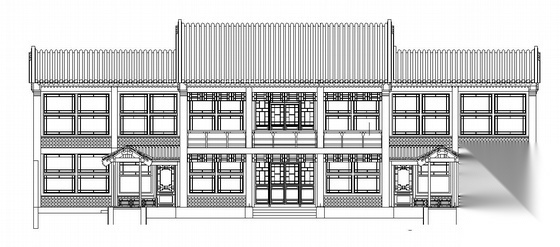 [北京]某四合院建筑施工图（经典仿古建筑）