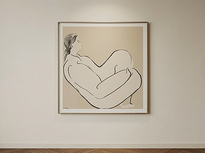 简约线条挂画挂画