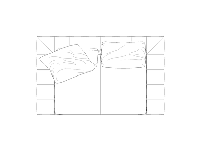 床 图块意大利家具家具图块